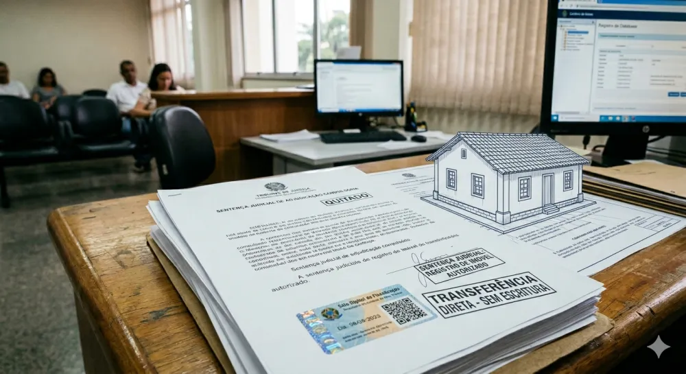 Sentença pode substituir escritura e permitir transferência direta de imóvel quitado mesmo sem assinatura do vendedor ou comprador